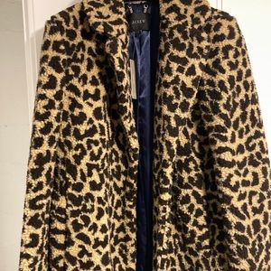 Leopard teddy coat